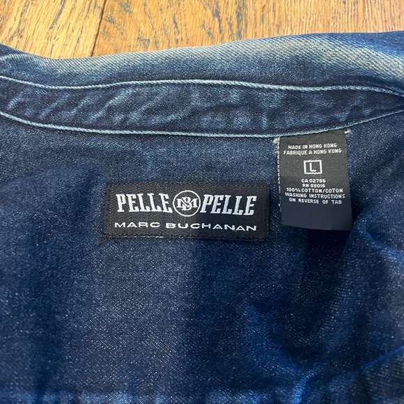 PELLE PELLE MARC BUCHANAN Dark Blue Denim Jacket L - Picture 2 of 9